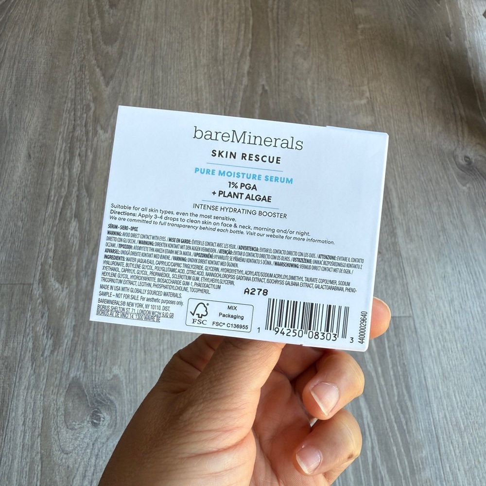 ❗️5ML x 3 ❗️bareMinerals pure moisturizer serum ~travel size - Picture 2 of 3
